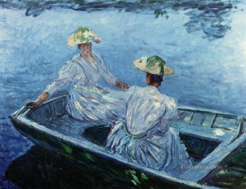 El bote de remos azul Claude Monet Pinturas al óleo